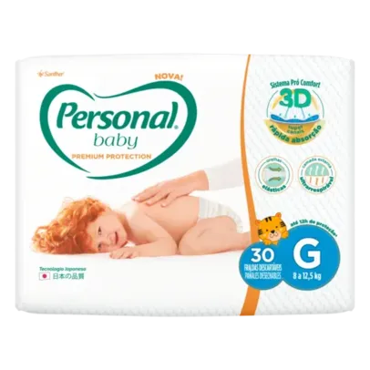 Fralda Personal Baby Premium Protection G Pacote 30 Unidades