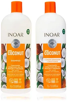 [RECORRÊNCIA] Kit Shampoo e Condicionador Bombar Coconut com Óleo de Coco 2x1L, Inoar