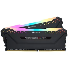 APP Memória Corsair Vengeance RGB Pro, 32GB (2x16GB), 3600MHz, DDR4, C18, Preto - CMW32GX4M2D3600C18