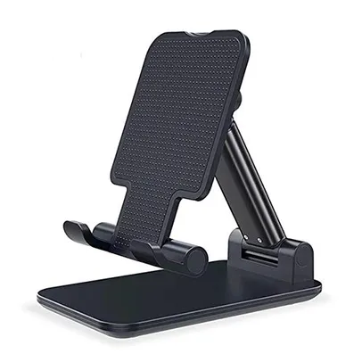 Suporte de Mesa para Celular Ajustável Articulado Tablet Smartphone (Preto)