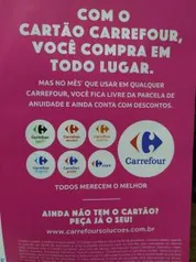 Cartão Carrefour com anuidade grátis