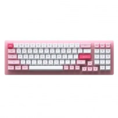 Teclado Mecânico Gamer Akko ACR98 Mini Prunus Lannesiana, Acrílico, RGB, Switch Akko Jelly Pink, ANSI 