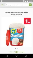 2 Sorvete Chantibon KIBON Pote 1 Litro