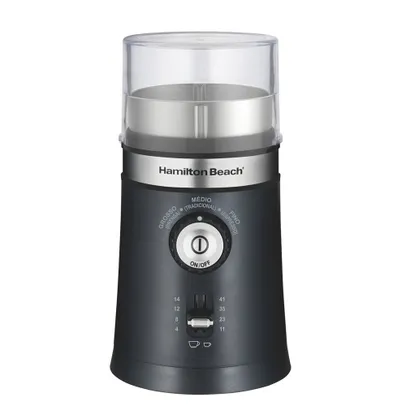 Moedor de Café, Grãos e Temperos Hamilton Beach 210W Automático com Regulagem Espessura 220v