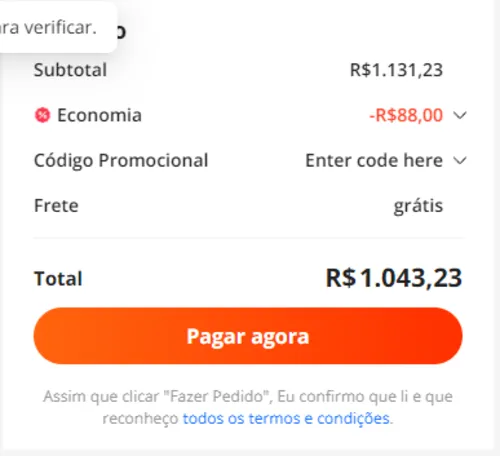 Imagem na descrição da promoção