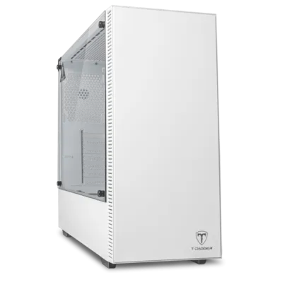 Gabinete Gamer T-Dagger Cube, Mid Tower, Vidro Temperado, White, T-TGC305W, Sem Fonte, Sem Fan