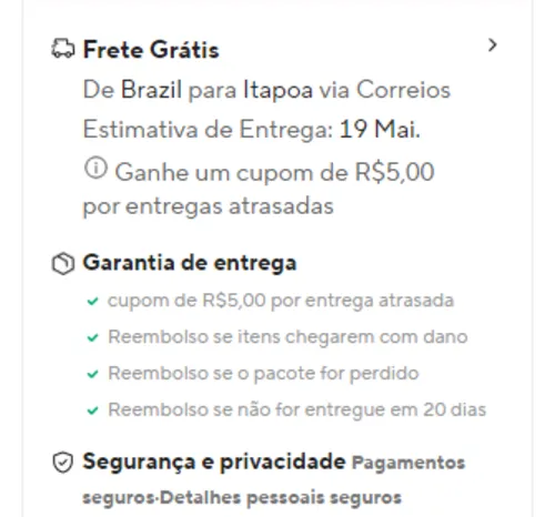 Imagem na descrição da promoção