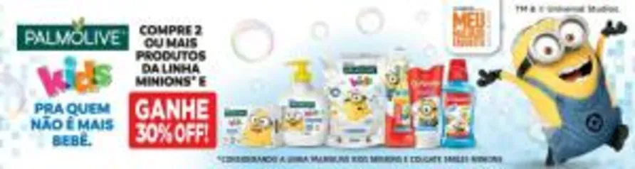 Ganhe 30% OFF na compra de 2 ou mais produtos da linha Minions!