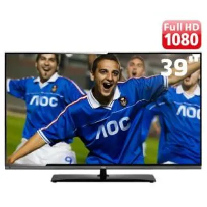 TV LED 39” Full HD AOC LE39D1440 com Conversor Digital e Entradas HDMI e USB - R$ 1119