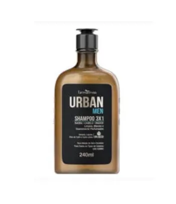 Saindo por R$ 15,12: Shampoo 3x1 Urban Men 240 ml 15,12 | Pelando