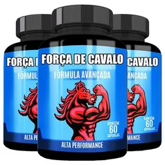 Suplemento em Capsula Combo 3x Força de Cavalo Maca Peruana Vitamina B6 Alta Performance - Bionutri