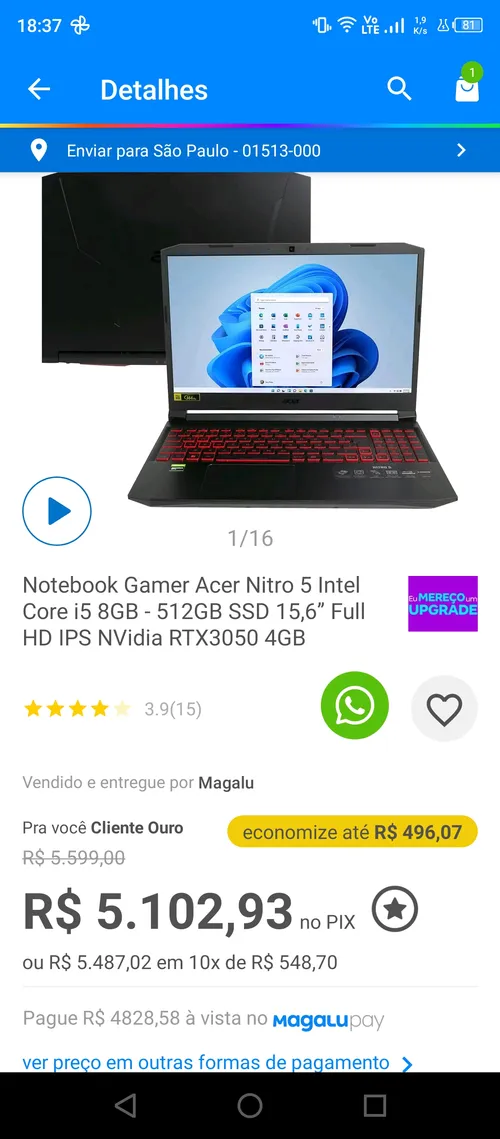 Imagem na descrição da promoção