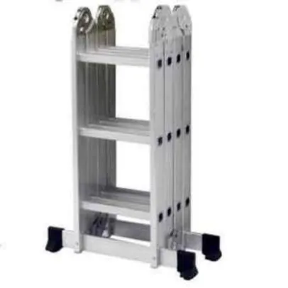Saindo por R$ 240: [Ricardo Eletro] Escada Multifuncional 5131 4 x 3 em Alumínio 12 degraus capacidade 150 Kg - Mor - R$240 | Pelando