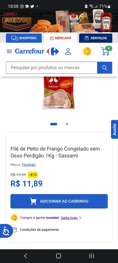 Imagem na descrição da promoção