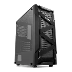 Gabinete Gamer Mancer Kevlar Lateral De Vidro Preto, MCR-KVR-BL01 | R$220