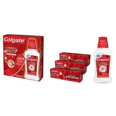 Kit Creme Dental Colgate Luminous White 70g + Enxaguante 250ml - R$15