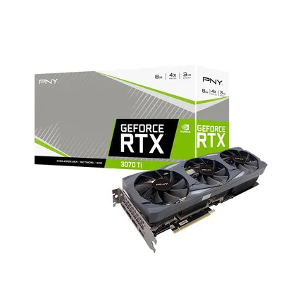 Placa de Video RTX 3070 Ti UPRISING Triple Fan PNY NVIDIA GeForce, 8 GB GDDR6X, DLSS, Ray Tracing - VCG3071T8TFMPB