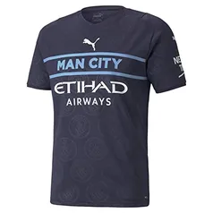 MCFC 3RD SHIRT REPLICA WITH SPONSOR LOG, marinho e branco, M