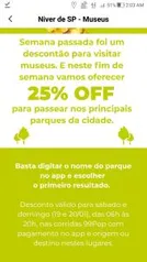 [SP] 25% OFF PARA CORRIDAS PARA PARQUES DE SÃO PAULO