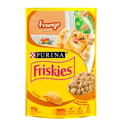 [Regional] Ração Úmida para Gato Friskies Adulto Sabor Frango ao Molho em Sachê 85g