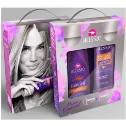 Shampoo Aussie Smooth 180ml + Creme De Tratamento Aussie Smooth 3 Minute Miracle 236ml