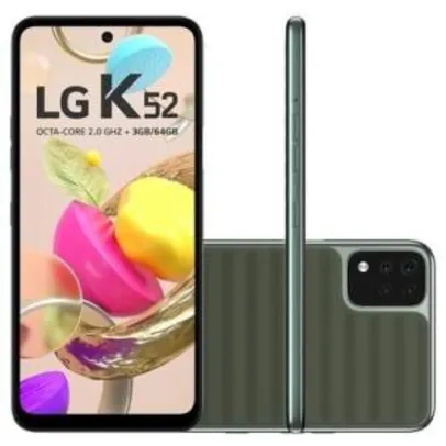Smartphone LG K52, 64GB, 13MP, Tela 6.5´, Verde | R$1099