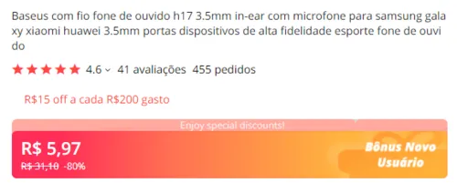 Imagem na descrição da promoção