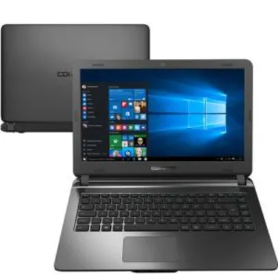Notebook Compaq Presario CQ21 Processador Intel® Core™ i3-5015U, Windows 10 Home, 4GB, HD 500GB, Leitor de Cartões, HDMI, Wireless, Webcam,LED 14" - R$1306