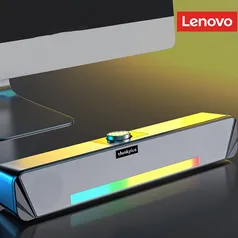 [+TAXA]Lenovo TS33 Alto falante com fio e Bluetooth 5.0, Barra de som 360 surround, 