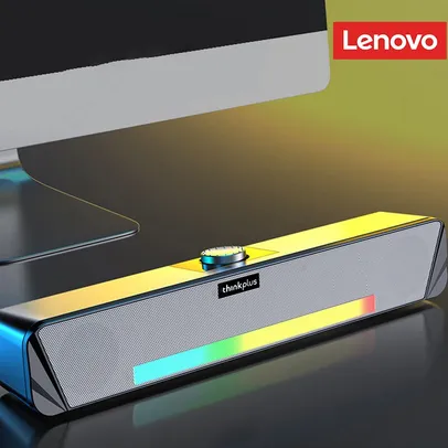 [+TAXA]Lenovo TS33 Alto falante com fio e Bluetooth 5.0, Barra de som 360 surround, 