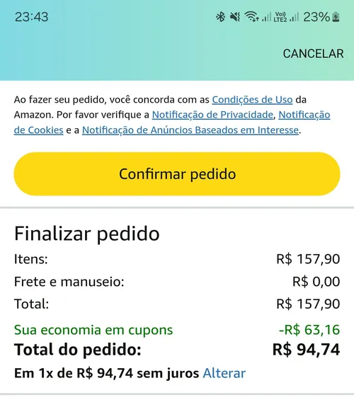 Imagem na descrição da promoção