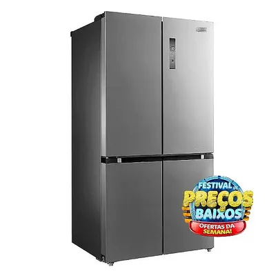 Refrigerador Midea 482L French Door Inverter Quadriplex Inox MD-RF556FGA 127V