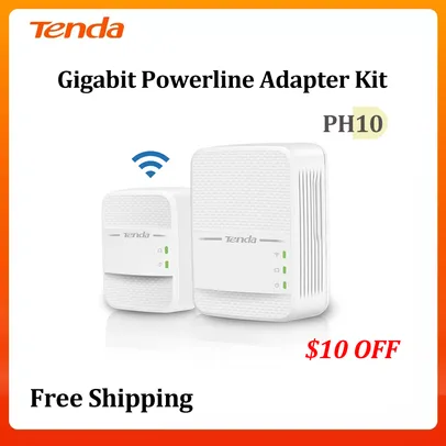 Adaptador WiFi Powerline 1000Mbps com Dual Band Tenda PH10