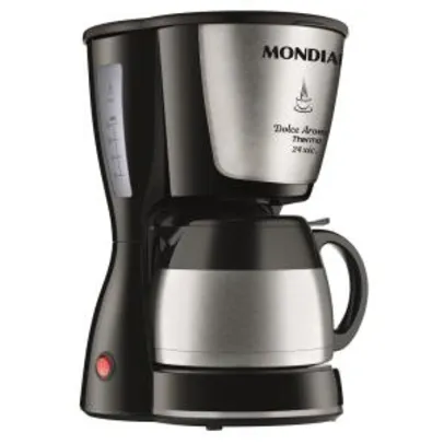 Cafeteira Elétrica Mondial Dolce Arome Thermo Inox C-33 JT 24 Xícaras - Preto