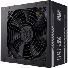 Fonte Cooler Master MWE 750W White -V2, 80 Plus Standard, PFC Ativo, MPE-7501-ACAAW | R$ 616