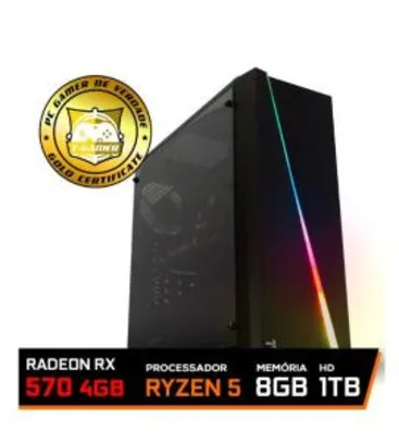 Pc Gamer Tera Edition AMD Ryzen 5 3500 / Radeon RX 570 4GB / DDR4 8GB / HD 1TB / 500W