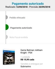 [Cartão Submarino Pré Aprovado] Game - Batman: Arkham Knight PS4 - R$20