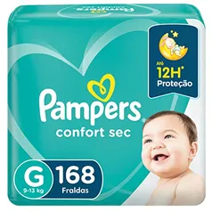 [Prime - Recorrência] Fraldas Pampers Confort Sec G 168 Unidades