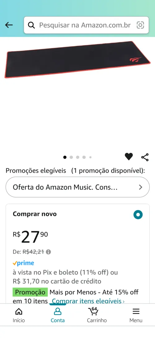 Imagem na descrição da promoção