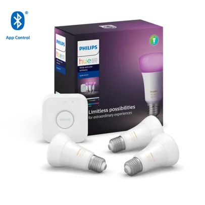 Philips Hue Starter Kit - 3 Lâmpadas + Bridge - 110v ou 220v