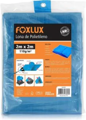 Lona de Polietileno Foxlux Azul 2mx2m – 150 micras | R$25