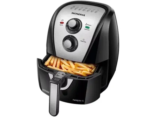 [Magalu] Fritadeira Elétrica sem Óleo/Air Fryer Mondial Family AFN-40-BI Preto 4L 