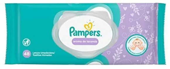 Lenços Umedecidos Pampers Aroma de Lavanda 48 Unidades, Pampers | R$9