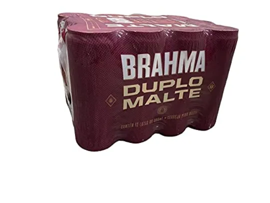 (REC)(Add 3pack) Pack Cerveja Brahma Duplo Malte Lata Sleek - com 12 unidades 350ml