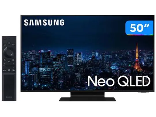 Smart TV 50” 4K NEO QLED Samsung QN50QN90AAGXZD VA - 120Hz Wi-Fi Bluetooth Google Assistente 4 HDMI - TV 4K Ultra HD - Magazine Luiza