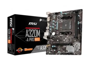 Placa-Mãe MSI A320M-A Pro Max p/ AMD AM4, m-ATX, DDR4