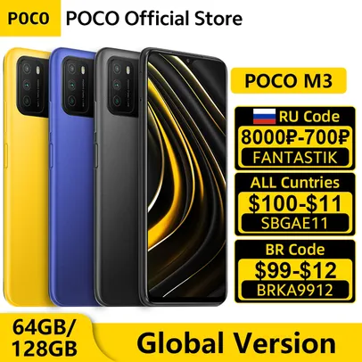 Xiaomi POCO M3 4GB+64GB R$753
