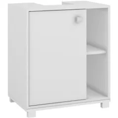 Balcão para Banheiro 1 Porta BBN 01-06 Branco - BRV | R$ 134