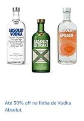 [Frete Prime] Até 30% off na linha de Vodka Absolut