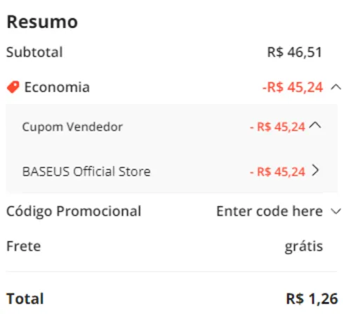 Imagem na descrição da promoção